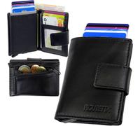 Figuretta In Alluminio Porta Carte In Pelle Cardprotector RFID Portafoglio