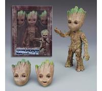 Figurina Articolata GROOT 26 CM I Guardiani Della Galassia 3 Volti Idea Regalo