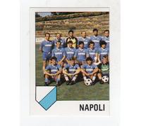 figurina CALCIATORI CALCIO FLASH 1985 NUMERO 195 NAPOLI SQUADRA DX MARADONA