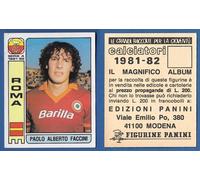 FIGURINA CALCIATORI PANINI 1981/82 - NUOVA/NEW N.266 FACCINI - ROMA
