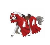 Figurina Chevalier Griffon - Papo, Cavallo storico in plastica rossa - Nouvo