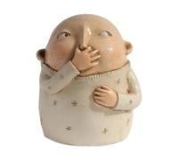 Figurina da bagno che si tiene il naso, artigianato, accessori per il bagno,