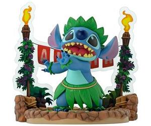 Figurina da collezione Abystyle Studio Stitch Hula Dance PVC dipinta base decorata Blu bicolore - Nouvo
