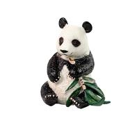 Figurina da collezione del panda gigante con bambù