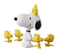 Figurina da collezione Medicom Peanuts, Snoopy e Woodstocks (8 cm)