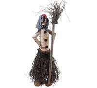 Figurina da giardino in legno BABA JAGA LA STREGA in betulla 70 cm