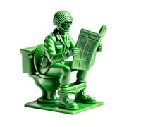 Figurina Da Gioco Di Battaglia - Giocattolo Di Soldato In Plastica Verde, Personaggio Dei Cartoni Animati Retrò | Statua Dello Scherzo 'esercito Interattivo, Arredamento Del Desktop Da Collezione