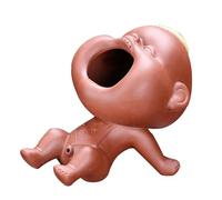 Figurina da tè in sabbia viola - Bambino che fa pipì, accessorio creativo per casa ufficio tavolo da tè, ornamento per set Kung Fu, regalo per amanti del tè,A