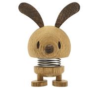 Figurina decorativa Hoptimist Bunny S Oak, coniglietto, figura a molla, legno di quercia, marrone, 8,4 cm