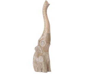 Figurina Decorativa In Legno Boho Vintage 65cm Marrakesch Orientale Marrone