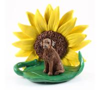Figurina Del Chesapeake Bay Retriever Con Girasole