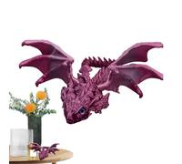 Figurina del drago, drago giocattolo - Figure di drago volante flessibili stampate in 3D | Descrizione del desktop per la casa, artigianato creativo per il desktop o un mobile per libreria
