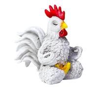 Figurina del gallo - SCULTTURA DELLA STATUA GUATORE DI MEDIZIONE | Decorazioni per la casa di figurine per animali in resina, finger -centrotavola da tavolo da collezione per soggiorno cucina camera d
