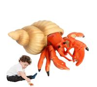 Figurina del granchio eremita - Animal Toy per bambini | Modello di animale marino a forma di granchio Simulazione creatura marina Ornamento educativo per bambini