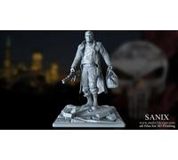 Figurina Del Punisher Stampa 3D In Resina Dimensione 18CM (Non Dipinta)