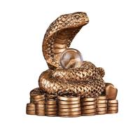 Figurina del serpente di anno 2025, scultura della statua del serpente di stile cinese, statua di Shui Feng della resina di Scul fortunato, serpente del serpente