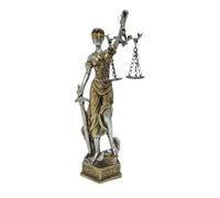 Figurina della giustizia - Statua della dea legale in resina, donna bendata di scultura di legge | Ornamento in resina mini a mano, statue mitica della, pezzo di arredamento simbolico per il r
