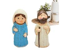 Figurina Della Statua Di Gesù - Maria Impostata Per L'altare Domestico | Resina Con Dettagli Artigianali, Decorazione Da Collezione Di Sculture Religiose, Ornamento Spirituale Per La Cerimonia Della