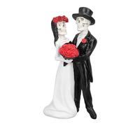 Figurina di coppia scheletro di nozze, 16x8 cm / 6.3x3.1in Resin romantico sposa da sposa da sposa Day of the morto danza