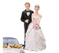 Figurina di coppia - STATITUE ROMATICHE RAMIZIONE BRIDE E GROOM | Arredamento di coppie in resina per ricordare un bel momento | Ornamento del desktop per la camera da letto del soggiorno