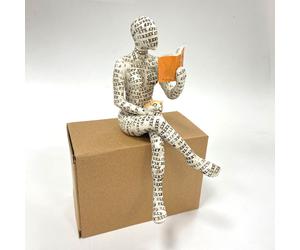 Figurina di donne che leggono Pulp Thinker Statua Scultura estetica Decorazione