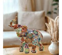 Figurina di elefante Collezione in resina Scultura di animali per libreria