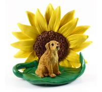 Figurina Di Golden Retriever Con Girasole