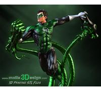Figurina Di Green Lantern In Stampa 3D In Resina 18Cm (Non Dipinta)
