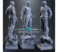 Figurina Di John McClane (Die Hard) In Stampa 3D In Resina 18Cm (Non Pitturata)