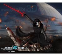Figurina Di Kylo Ren Star Wars In Stampa 3D In Resina 18CM (Non Pitturata)