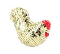 Figurina Di Pollo Acrilico A Specchio - Acrilico Riflettente 16x9x11cm | Ringraziamento, Vacanza E Decorazioni Per Feste Di Compleanno Per Uffici, Casa, Soggiorno, Scrivania E Dormitorio