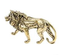 Figurina di rame intricata del re leone, mestiere d'annata senza tempo per la decorazione interna unica