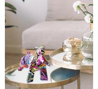 Figurina di Schnauzer del mestiere della resina dei graffiti Cane variopinto