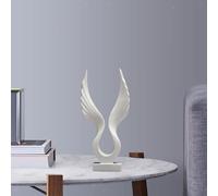 Figurina di scultura in resina con statua di ali di aquila/angelo per