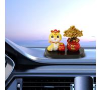 Figurina di serpente per il 2025, statua dell'albero dei soldi Feng Shui,