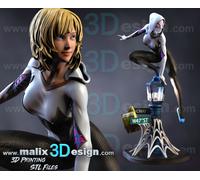 Figurina Di Spider Gwen In Stampa 3D In Resina 18Cm (Non Dipinta)