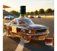 Figurina Di Statua D'arte Per Bottiglie Di Vino Con Decanter Per Whisky Da 300 Ml, Decanter Per Bottiglie Di Vetro A Forma Di Auto, Per Feste Di Bevute Nel Bar Di Casa A