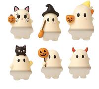 Figurina fantasma, decorazione di Halloween telefono, accessorio e, design peel stick carino piccole figure set per telefono, computer, tablet, uffici, casa, feste di Halloween, 5 x 3 cm