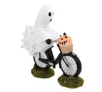 Figurina Fantasma | Ghost Che Cavalca Una Statua Di Halloween In Bicicletta | Ornamento Per La Scrivania In Resina Stagionale Per Tabletop, Camera Da Letto, Ingresso, Armadi, Fulcro, Scaffale, Desktop