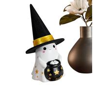 Figurina Fantasma illuminata, Fantasmi di Halloween con Cappelli da, Statua spettrale a LED, graziosa Decorazione per Feste, Feste, centrotavola, mensola, Tavolo, Vassoio a più Livelli