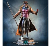 Figurina Gambit Stampa 3D Resina 18Cm (Non Pitturata)
