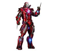 figurina Hot Toys MMS618D43 - Marvel Comics - Iron Man 3 - Silver Centurion Armor Suit Up Version