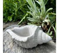 Figurina In Cemento ZGM A Forma Di Conchiglia, Grigio Chiaro