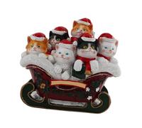 Figurina in miniatura di gatti natalizi per foto, adorabile ornamento da