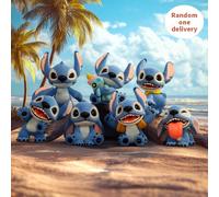 Figurina in peluche lungo Disney Stitch in scatola cieca, design adorabile, adatto per camera da letto e soggiorno (consegna casuale di 1 pezzo) Tagli UnicaPolicloruri di vinile