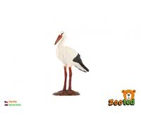 figurina in plastica di cicogna bianca 9 cm