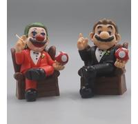 Figurina Mario Il Padrino o Joker 10 cm con poltrona cultura pop gioco cinema