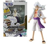 BANDAI - Anime Heroes - One Piece - Action figure 17 cm Monkey D. Rufy Gear 5 - Licenza ufficiale One Piece - Action figure snodata Luffy - Giocattolo per bambini dai 4 anni in su - 37054