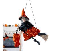 Figurina per le streghe - con personalizzato | Strega animata su Broom Stick - Statua in resina di Halloween con movimento e luci | Decorazioni per la casa con strega volante figurina da collezione pe