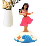 Figurina per ragazze hawaiane - Girl Hawaiian che scuote ornamenti per auto automobilistico Cartoon | Ornamenti da tavolo con design decorativo per scrivania, camera da letto, tavolino, tavolo d
